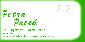 petra patek business card